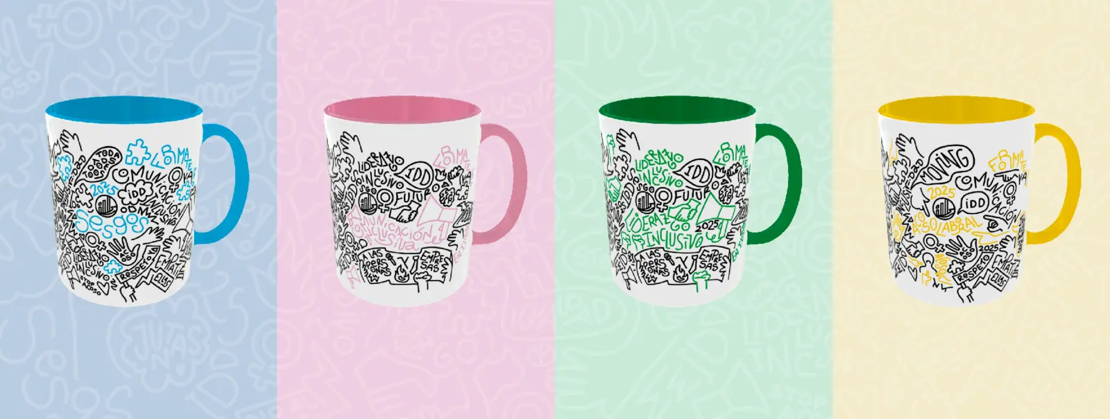 Colección de cuatro tazas DIVERSIDD